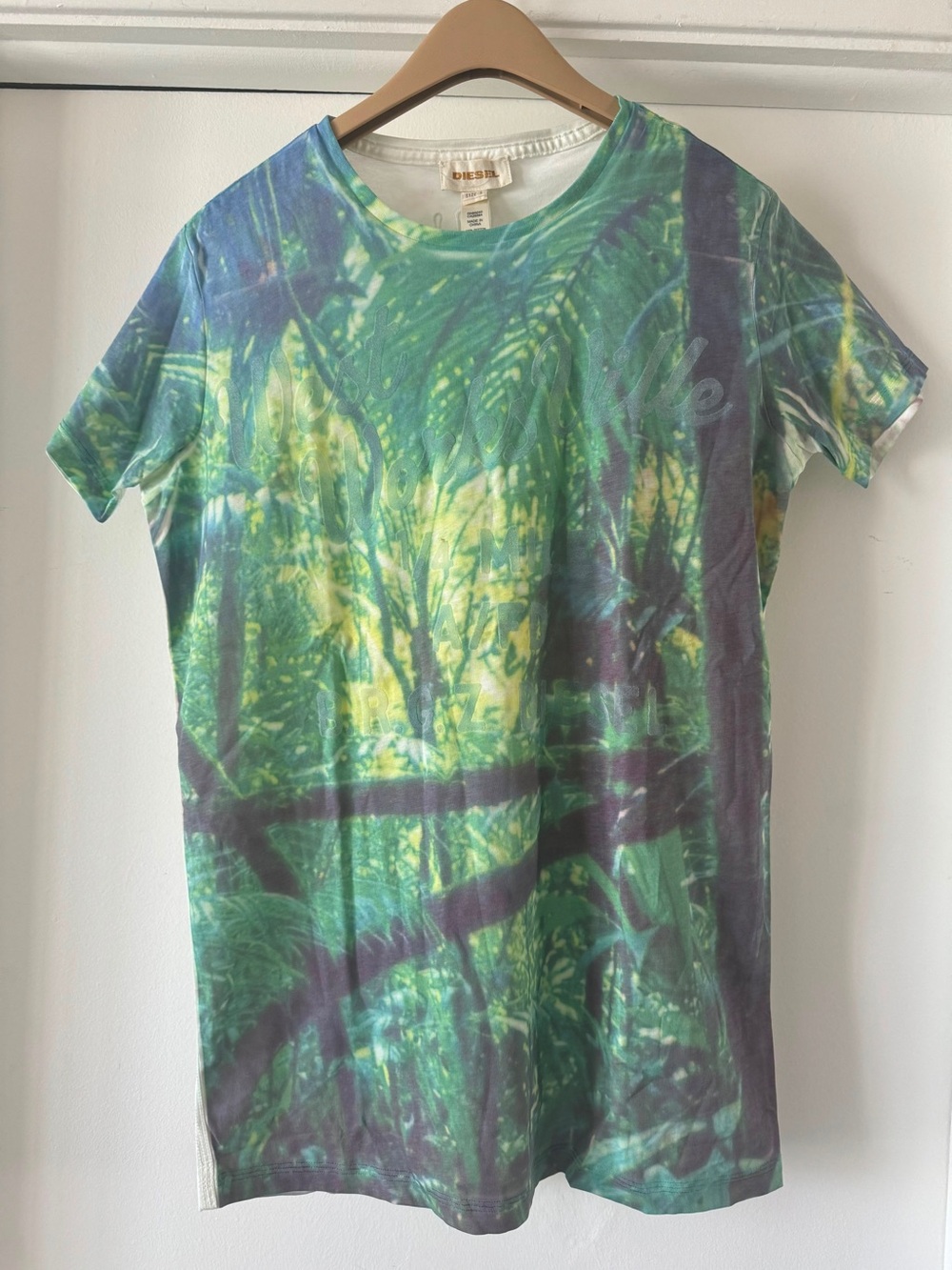 Diesel Green and Blue Tie-Dye Tee